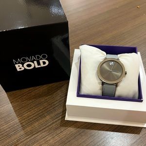 Women’s Movado Bold Evolution Blue Leather Band